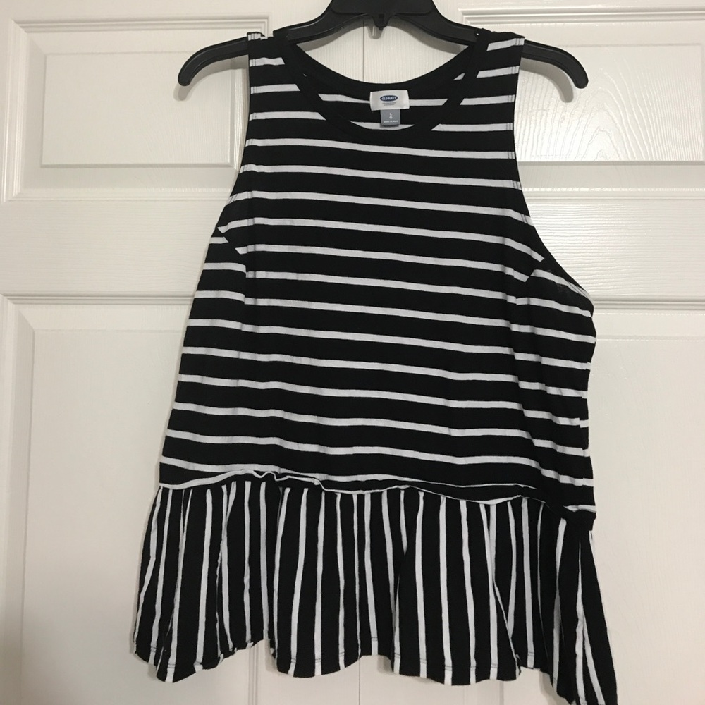 old navy striped peplum top